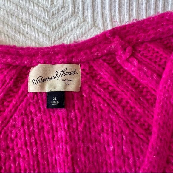 UNIVERSAL THREAD Cozy Sweater Color Bright Fussy Pink Size X-Large - Picture 4 of 4